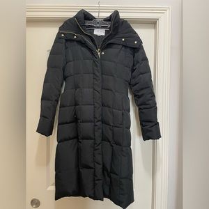 Cole Haan Women’s Signature Long Down Coat, Black, Size Small